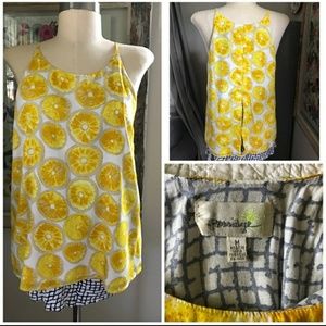 Anthropologie Lemon Swing Tank Top